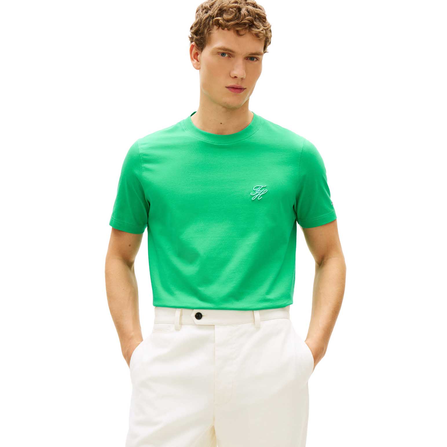 Tommy Hilfiger Logo Embroidery Jersey T-Shirt
